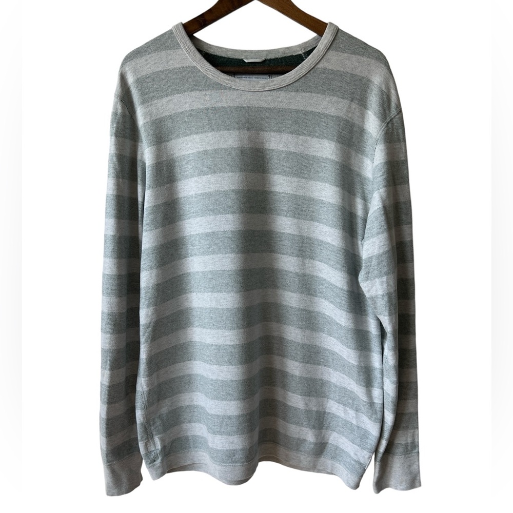 Reigning Champ Reversible Striped Terrycloth Lightweight Crewneck